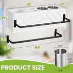 Hair Tool Organizer Wall Mount, Hair Dryer Holder - Image 7