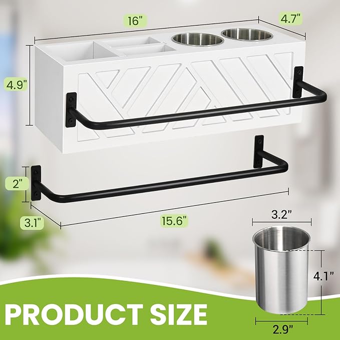 Hair Tool Organizer Wall Mount, Hair Dryer Holder - Image 7