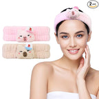 Spa Headband for Washing Face, 2 Pack Cute Halloween Hair Band for Shower Yoga by FLYINGMAGE
