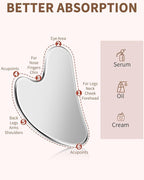 VGY Stainless Steel Gua Sha Facial Tools Set, Tighten Skin Massage Guasha - Image 4