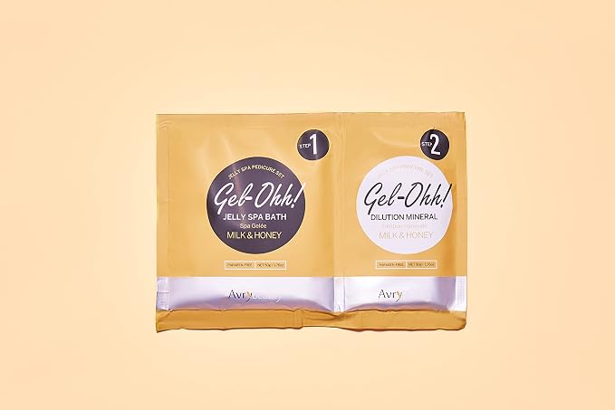 AVRYBEAUTY Gel-Ohh Jelly Spa Bath 3 pack, Milk And Honey Scented, Jelly Pedicure - Image 3
