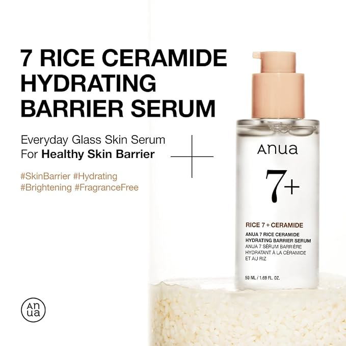 Anua Rice Ceramide 7 Hydrating Barrier Serum, Moisturizing Face Serum, - Image 2
