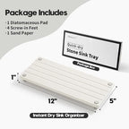 Razborci Instant Dry Sink Caddy Kitchen Sink Organizer, Quick Drying Stone Tray - Image 8