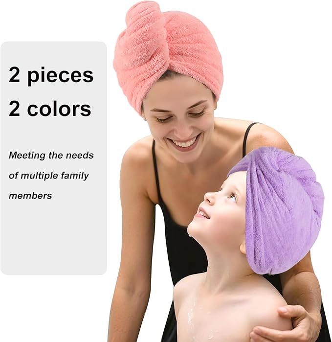Microfiber Hair Drying Towel Wrap - Image 5