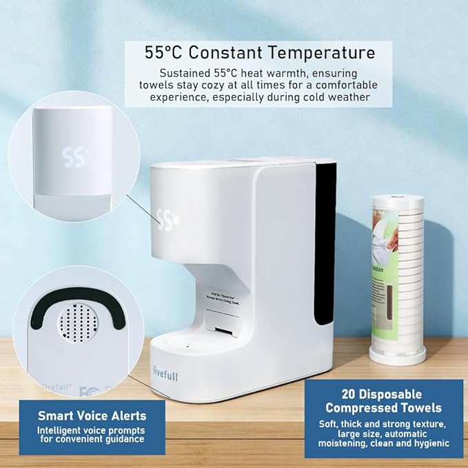 Hot Towel Warmer for Face, 5s Fast Heating Hot Towel Dispenser, Auto Dispensing - Image 4