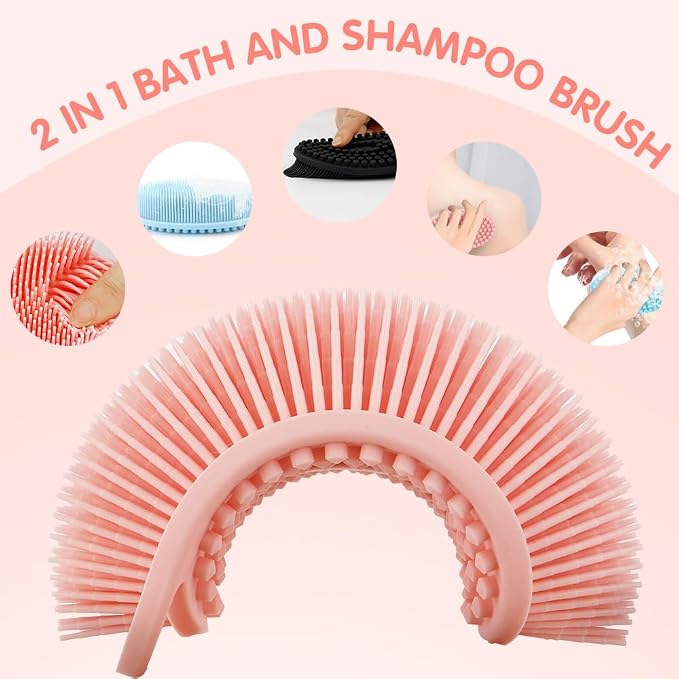 3 Pack Silicone Body Scrubber, Silicone Loofah Soft Exfoliating Body Scrubber - Image 5