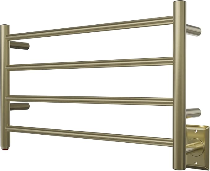 HEATGENE Towel Warmer 4 Bar Towel Dryer Wall-Mounted Plug-in Bath Towel Heater by HEATGENE