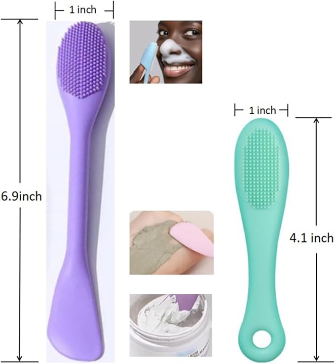 Premium Silicone Facial Cleansing Brush Combo 3pcs, Mask Applicator and - Image 4