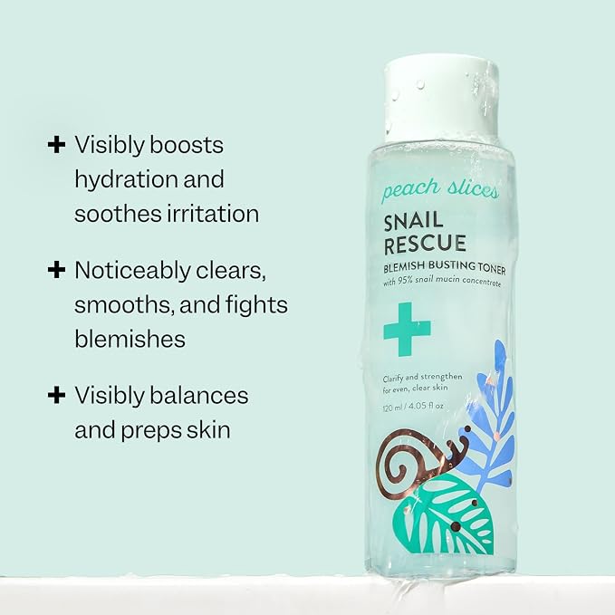 Peach Slices - Snail Rescue Blemish Busting Toner - 95% Snail Mucin Concentrate - Image 2