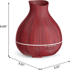 BZseed Aromatherapy Essential Oil Diffuser 550ml 12 Hours Wood Grain Aroma - Image 2
