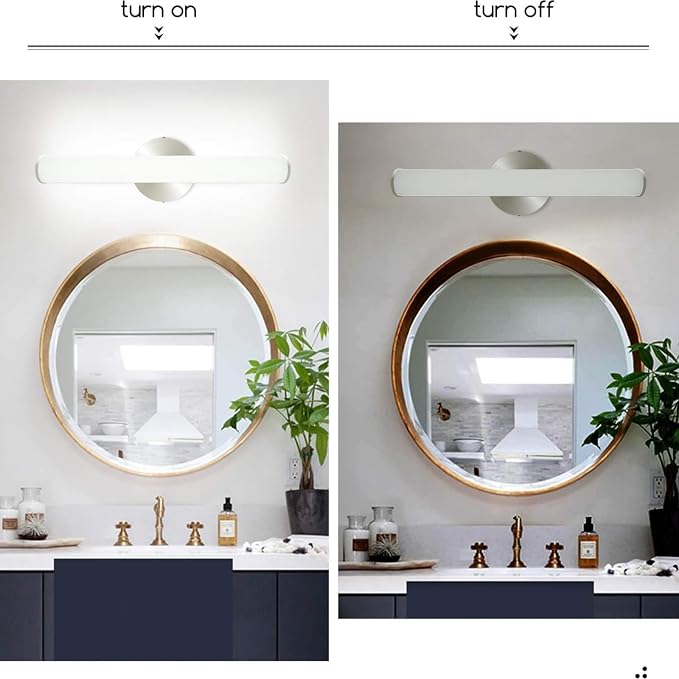 OOWOLF LED Vanity Light, 12W 17.3in Bathroom Vanity Lamp 1200LM Bathroom - Image 3
