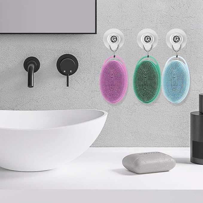 Soft Silicone Body Scrubber 3 PCS Silicone Body Shower, Silicone Loofah 2 in 4 - Image 5
