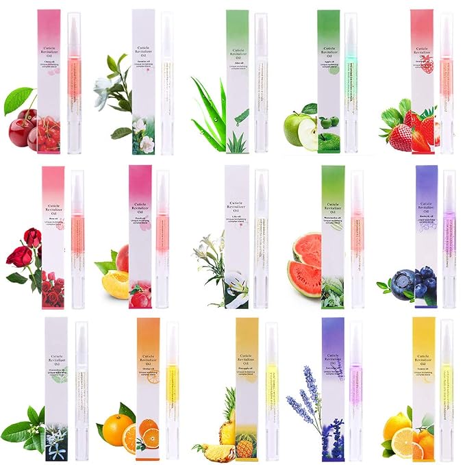 15Pcs Cuticle Oil Pen for Nail Care Products Kit Hangnail Treatment for Damaged by MissForever