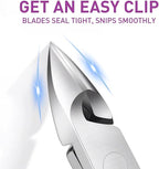 Precision Cuticle Nippers Trimmer Set, Double Spring Cuticle Remover Pusher - Image 3