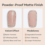 modelones 2PCS Matte Gel Top Coat Chrome Proof, Powder-Resistant No Wipe Velvet - Image 2