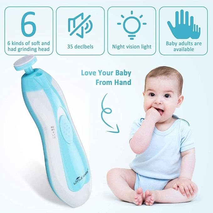 Electric Nail File Drill for Baby No Sharp Claws Hurt, 6 in 1 Safety Cutter - Image 8