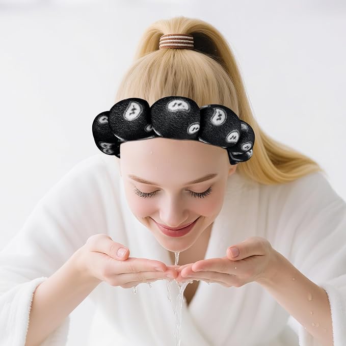 Zkptops Spa Headband for Washing Face Wristband Set Sponge Makeup - Image 9