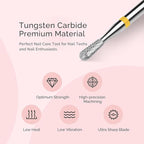 MelodySusie Cuticle Clean Nail Drill Bit 3/32'', Professional Safety Carbide - Image 4