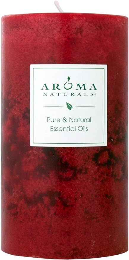 Aroma Naturals Holiday Orange, Clove and Cinnamon Essential Oil Scented Pillar by Aroma+Naturals