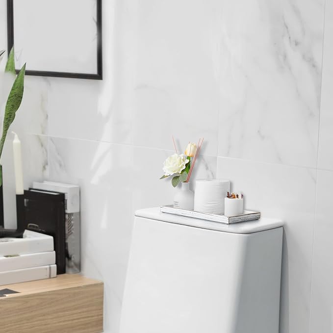 ALELION 11.7" White Bathroom Vanity Tray - Image 2