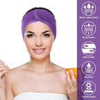 Denfany Spa Headband 3 Pack Ultra Soft Adjustable Face Wash Headband - Image 5