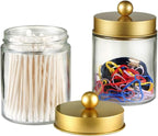 Amolliar 6Pc Apothecary Jars Bathroom Vanity Organizer- Rustic Farmhouse Decor - Image 5