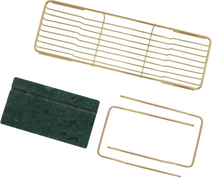 Stainless Steel Bathtub Tray, Expandable Marble Bath Tray - Image 7