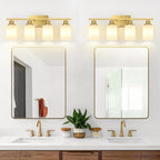 Indoi 4-Light Bathroom Light Fixtures, Brushed Gold Vanity Lights - Image 7
