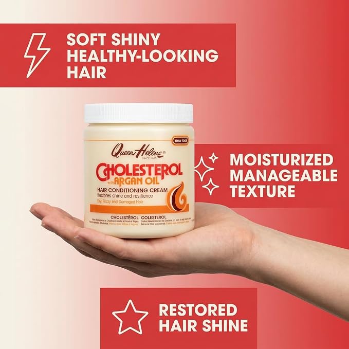 QUEEN HELENE Cholesterol Hair Conditioning Creme Argan Oil, 15 oz | Deep - Image 8