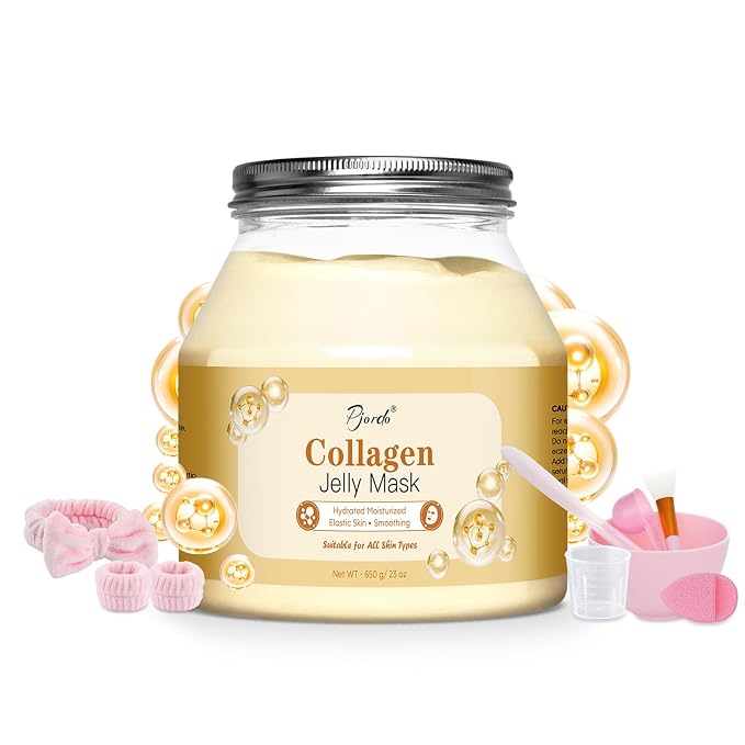 Pjordo Jelly Masks for Facials Professional, Collagen Firming, Hydrating & by Pjordo