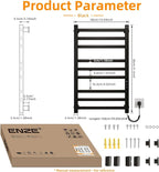 ENZE Smart Heated Towel Rack, 9-Bar Wall-Mounted Electric Towel Warmer 230W - Image 9