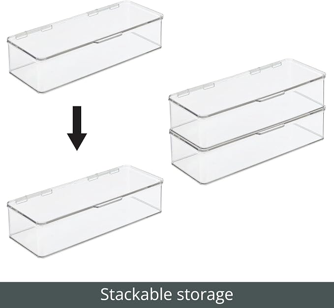 mDesign Makeup Storage Stackable Organizer Box - Image 5