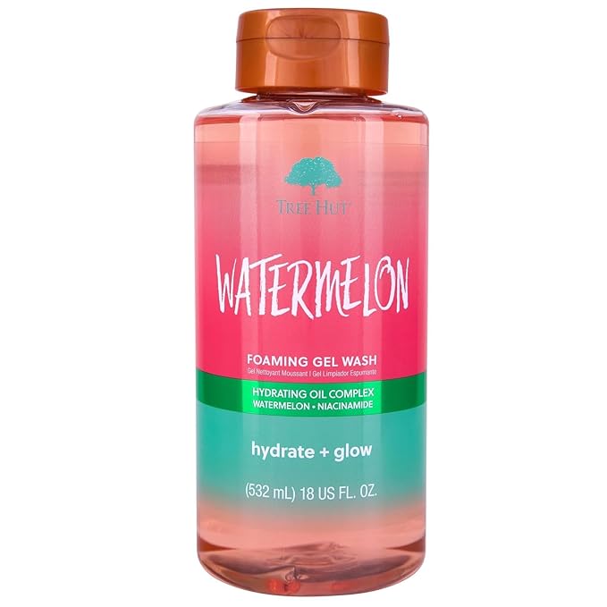 Tree Hut Watermelon Foaming Gel Wash, Hydrating & Moisturizing Body Wash by TreeHut