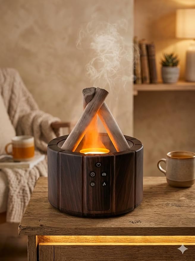 Campfire Flame Diffuser for Essential Oils, 250ml Ultrasonic Cool Mist - Image 8