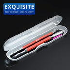 2PCS Metal Red Cuticle Pusher and Cutter Remover Salon Quality Stainless Steel - Image 4