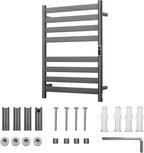 Heated Wall Mounted Electric Towel Warmer Rack, Timer & Temperature Control - Image 7