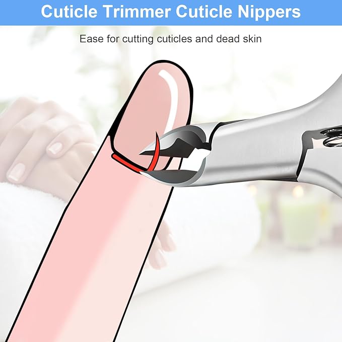 CGBE Cuticle Trimmer, Professional Cuticle Nippers Remover Tools, Non-slip - Image 3