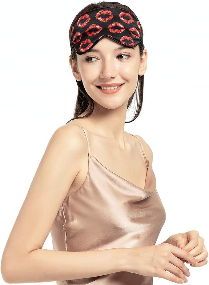 100% Mulberry Silk Sleep Mask Blackout, Cute Natural Sleeping Mask - Image 2