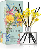 COCODOR Flower Reed Diffuser Set / 6.7oz / Lemon Eucalyptus/Scent Diffuser by COCODOR