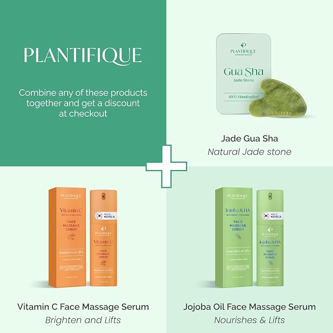 PLANTIFIQUE Gua Sha Facial Tools | Gifts | Massage Tool | Jawline Sculptor | - Image 3