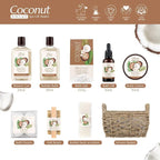 Bath & Shower Spa Basket Gift Set, Coconut Scent, - Image 2