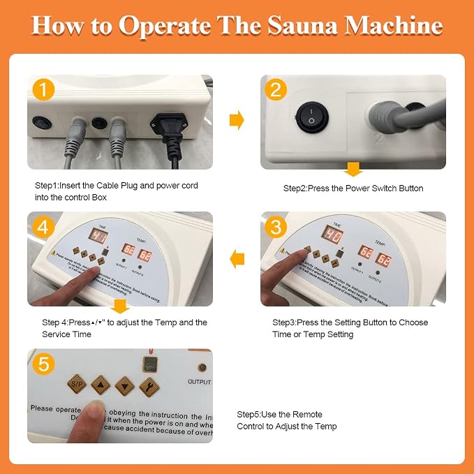 Infrared Sauna Blanket Controller, Digital Heat 2 Zone Sauna - Image 3