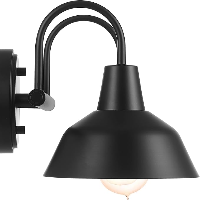 Globe Electric 63000004 3-Piece Bathroom Set, Matte Black, 15.5" 2-Light Vanity - Image 7