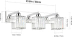 Aipsun Vanity Light Fixtures Crystal Bathroom Lighting Fixtures Chrome Vanity - Image 6