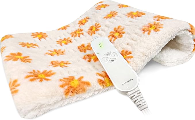 HELLOMOTO Heating Pad for Pain Relief, Electric Heating Pad for Back Pain and by HELLOMOTO