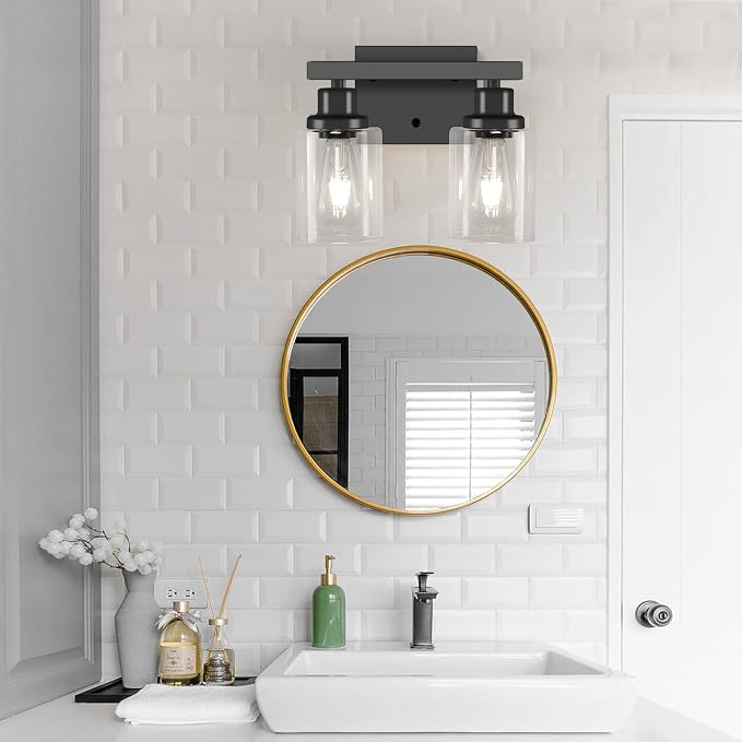 Bathroom Vanity Light, 2-Light Modern Matte Wall Sconce Lighting - Image 3