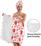 Women’s Strawberry & Bow Bath Wrap Set - Image 4