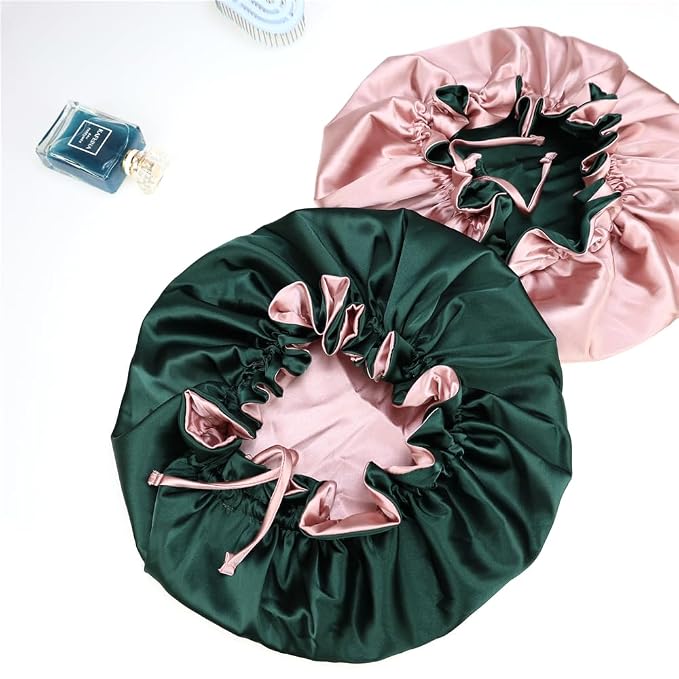 Adjustable Silk Satin Bonnet Hair Care Caps - Image 6