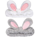 musejoy 2 Pcs Headband Bunny Ears Headband Cute Spa Headbands by musejoy
