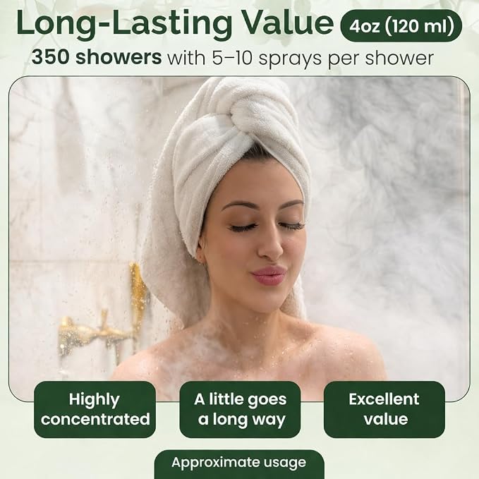 Eucalyptus Shower Spray 4oz – Aromatherapy Shower Mist, Spa and Sauna Inspired - Image 2